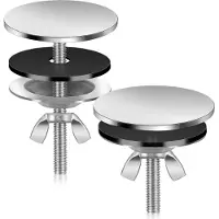 Merkloos Gootsteengatafdekking 2 Stuks, Roestvrijstaal, 50mm Diameter, voor Keuken en Badkamer