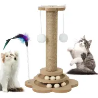 Merkloos Solidchoice - Kattenboom met Krabpalen en Verwijderbare Platformen, 40 cm