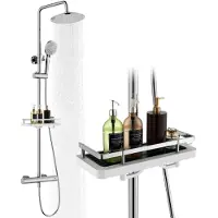 Dripio Douchesysteem met thermostaat, regendouche, handdouche, 3 straalpatronen, chroom