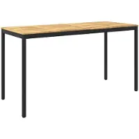 Syfax Tuinbar tafel NAARDEN, wit en zwart, 196 x 80,5 x 105 cm