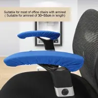 Markenlos Elastische armleuning voor bureaustoel - Stretch - Afneembare armleuning voor computerstoel (blauw), set van 2.