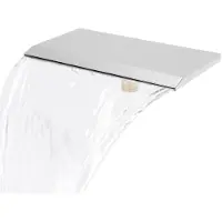 Merkloos Solidchoice- Waterval Overlaatblad 19cm - Roestvrij Stalen Vijver Waterval - Zwembadfontein - Buiteninstallatie - Elegant Ontwerp - Eenvoudige Montage - Waterfeature