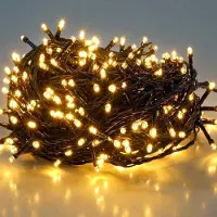 Salcar 10 meter, 100 LED-lichtketting, warmwit, voor kerstverlichting binnen. 8 lichtmodi en geheugenfunctie. Kerstverlichting, LED-decoratie