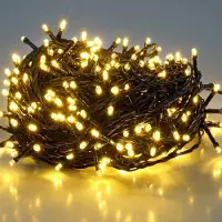 Salcar 5 meter, 50 LED-lichtketting, geel, voor binnen gebruik, kerstverlichting, 8 lichtmodi en geheugenfunctie, LED-decoratie voor kerst
