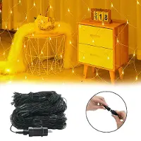 VA-Cerulean LED-lichtnet, 3x2 meter, 250 LED's, warm wit licht, 8 lichtmodi met geheugenfunctie, feestelijke decoratie voor ramen, kamers en feesten