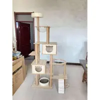 Merkloos Grote Kattenboom met 4 Ruimtecapsules en Multifunctioneel Design