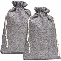 OEM Jute zakken - Grijze stoffen zakjes - ongeveer 30x40 cm - 5 stuks - cadeauzakjes - adventskalender - grijs