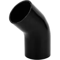 Merkloos Koelslang Zwart - Silicone Slang - 83mm Binnendiameter - 90mm Lengte - 45 Graden - Bestand tegen Hoge Temperatuur