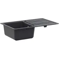 Syfax Spoelbak met afdruipplaat Graniet 76,5 cm x 46 cm x 28 cm