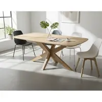 Teakea - Nordic Star | Deens Ovaal Eiken Eettafel met Massieve Spinpoot