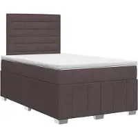 vidaXL Boxspringbed met matras Donkerbruin 120 x 190 cm Stof