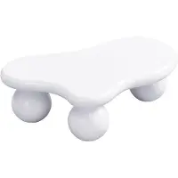 OEM Wolk-vormige salontafel - 95x62,5x32cm - LED-verlichting - 16 kleuren - Ronde poten - Ideaal voor woonkamers, kantoren en slaapkamers - Wit