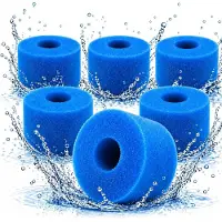 Merkloos Zwembadfilter sponzen S1 6 stuks, 108 x 73 mm, 40 mm opening, voor zwembad