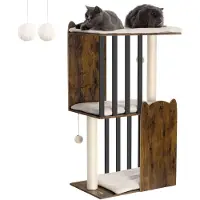 Merkloos SolidKeus - Drie-laagse Kattenboom 111 cm met Ruime Platforms