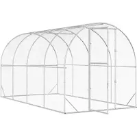 Syfax Kippenhuis, model Silber, afmetingen 400 x 200 x 200 cm, gemaakt van verzinkt staal