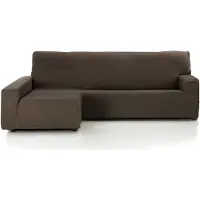 Martina Home ligbed, chaise longue, met linker armleuning, koffiebruin