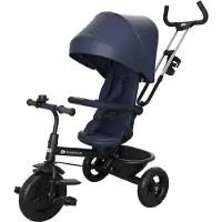 Kinderkraft ASTON 2 PLUS - Driewieler - 6-in-1 - 360° Draaibare Zitting - Navy