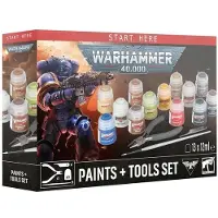 Games Workshop Warhammer (S) 40K - Set met kleuren en gereedschap, 11e editie - 13 kleuren + gereedschap