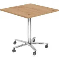 Hammerbacher Systeem conferentietafel BISTRO 88Q C Esdoorn / Chroom