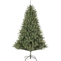 Black Box Trees Norwood kunstkerstboom met verlichting - kunstkerstboom H185 x D119 cm - met timer en dimmer - groen