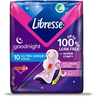 Libresse 12x Ultra Goodnight Maandverband met Vleugels 10 stuks