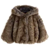 Next - Meisjes - Jas van imitatiebont met capuchon - Naturel