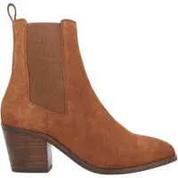 Dune London Dames/Dames Pasil Leren Blokhak Laarzen (Tan)