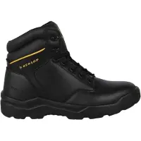 Dunlop Unisex Dakota-veiligheidslaarzen van leer voor volwassenen (Zwart)
