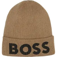 BOSS Beanie met letters voor kinderen (Brownie)