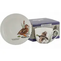 Marco polo Merkloos Porseleinen Kop & Schotel - Wilde Eend Illustratie - 280ml
