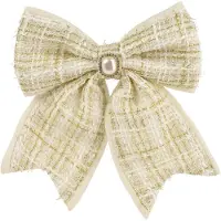 Décoris Kerstrik | | 18 x 21 cm (Beige, Geruit)