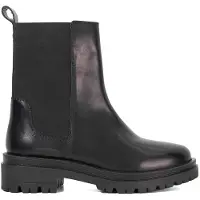 HDI Dune Dames/Dames Leren Chelsea Laarzen met Chunky Zool (Zwart)