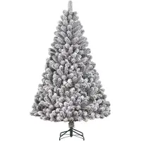 Black Box Trees Alderfen Kunstkerstboom met Sneeuw - Kerstboom H210 x Ø137 cm - Kunstboom met 771 Tips en Standaard - Frosted
