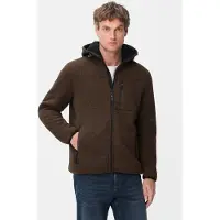 Camel active Fleecevest met teddy voering - Maat menswear-M - Sepiabruin