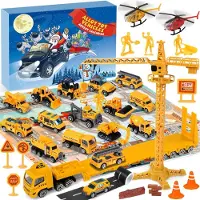 Sonstiges iZoeL Adventskalender 2024: Auto's, bouwplaats, voor kinderen, jongens. 24 voertuigen van metaal