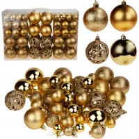 Martom Gouden Kerstballen Set XXL 100 stuks - Diverse Maten 3/4/6 cm