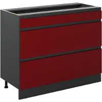 Vicco Keukenonderkast R-Line Rood/Antraciet 100 cm zonder werkblad, Model 71563