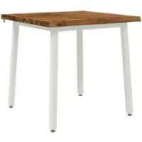 vidaXL 60 x 55 x 75 cm Massief Acacia Hout Natuurlijk en Wit