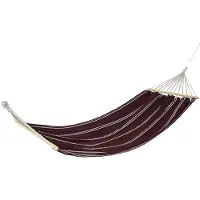 Kaemingk Outdoor Living Hangmat Paars met Wolwitte Strepen 200 x 100 cm