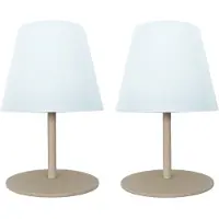 Lumisky Set van 2 draadloze tafellampen, model TWINS, hoogte 16 cm