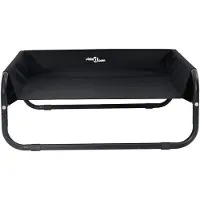vidaXL Hondenbed Zwart 75 x 75 x 30 cm Staal