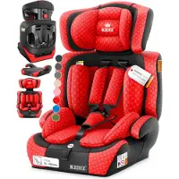 Kidiz kinderautostoeltje | kuip autostoeltje | 9 kg - 36 kg 1-12 jaar | groep 1/2 / 3 | universeel | goedgekeurd volgens ECE R44/04 | 6 verschillende kleuren | - Rood