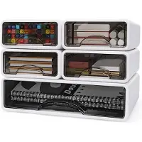 Merkloos Omgoods - Set van 5 Stapelbare Bureau Organizers voor Kantoor en School