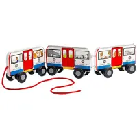 Bigjigs houten speelgoed: Londense metro, duwbaar.gecertificeerd