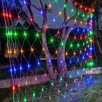 UISEBRT LED-lichtnet, 3x2 meter, lichtketting, lichtgordijn, voor binnen- en buitengebruik, 8 lichtmodi, multicolor, IP44, geschikt voor Kerstmis, Halloween, tuinfeest
