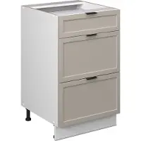 Vicco Keukenonderkast Fame-Line GrijsBeige 50 cm zonder werkblad, Model 50433