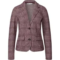 Street One Dames Blazer met ruitpatroon en knopen - Rood - 40