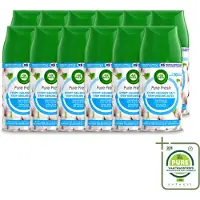 Air Wick 12 x Pure - Luchtverfrisser Navulling - Zachtheid van Katoen - 250ml - Grootverpakking - Vaatwasstrips - Luchtverfrisser - Geurverspreider - Katoen Geur - Frisse Geur - Geur Neutraliseren