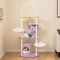 OEM Kattentoren - 158 cm hoog - met kattenbed, tunnel en speelgoed - stabiel met metalen frame