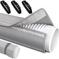 OEM Isolatiesleeve voor mobiele airconditionerslang - 150x53 cm - Met 4 elastische banden - Warmteafvoerend en energiezuinig - Grijs